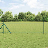 Vidaxl afrasteringspaal groen 50 x 0,4 m (50 mm mesh) staal en pvc