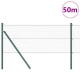 Vidaxl afrasteringspaal groen 50 x 0,6 m (36 mm gaas) staal en pvc