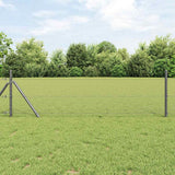 Vidaxl afrasteringspaal grijs 10 x 0,4 m (13 mm gaas) staal en pvc