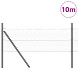 Vidaxl afrasteringspaal grijs 10 x 0,4 m (50 mm mesh) staal en pvc