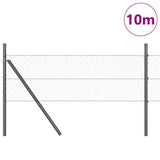 Vidaxl afrasteringspaal grijs 10 x 0,5 m (25 mm gaas) staal en pvc