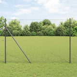 Vidaxl afrasteringspaal grijs 10 x 1,6 m (25 mm gaas) staal en pvc
