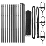 Vidaxl afrasteringspaal grijs 25 x 0,6 m (13 mm gaas) staal en pvc
