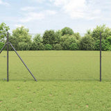 Vidaxl afrasteringspaal grijs 25 x 1 m (13 mm gaas) staal
