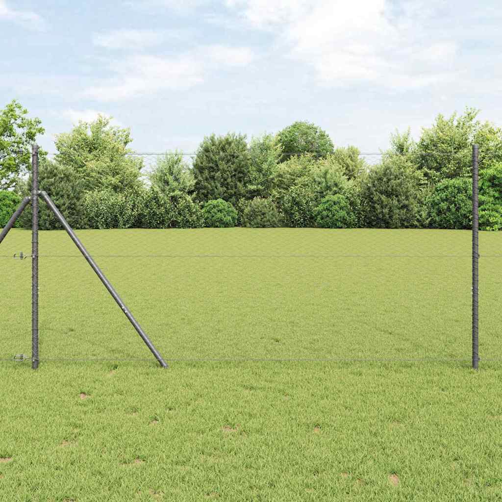 Vidaxl afrasteringspaal grijs 25 x 1 m (25 mm gaas) staal