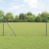 Vidaxl afrasteringspaal grijs 25 x 1 m (25 mm gaas) staal