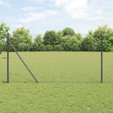 Vidaxl afrasteringspaal grijs 25 x 1,2 m (36 mm gaas) staal