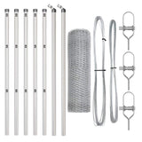 Vidaxl afrasteringspaal zilver 10 x 0,8 m (13 mm gaas) staal