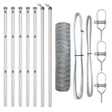 Vidaxl afrasteringspaal zilver 10 x 0,8 m (50 mm gaas) staal