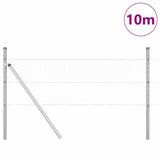 Vidaxl afrasteringspaal zilver 10 x 0,8 m (50 mm gaas) staal