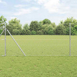 Vidaxl afrasteringspaal zilver 10 x 1,2 m (50 mm gaas) staal