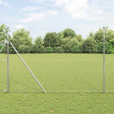 Vidaxl afrasteringspaal zilver 10 x 1,5 m (50 mm gaas) staal