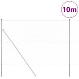 Vidaxl afrasteringspaal zilver 10 x 1,5 m (50 mm gaas) staal