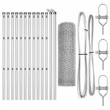 Vidaxl afrasteringspaal zilver 25 x 0,5 m (13 mm gaas) staal