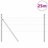 Vidaxl afrasteringspaal zilver 25 x 0,5 m (50 mm gaas) staal