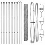 Vidaxl afrasteringspaal zilver 25 x 1,4 m (50 mm gaas) staal