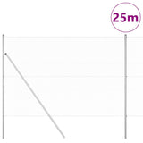 Vidaxl afrasteringspaal zilver 25 x 1,6 m (36 mm gaas) staal