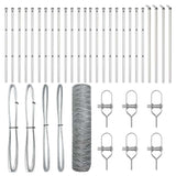 Vidaxl afrasteringspaal zilver 50 x 0,4 m (50 mm mesh) staal