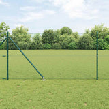 Vidaxl afrasteringspaal groen 10 x 1 m (13 mm gaas) staal en pvc