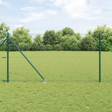 Vidaxl afrasteringspaal groen 10 x 1,4 m (25 mm gaas) staal en pvc