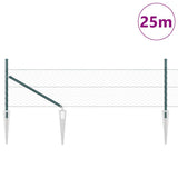 Vidaxl afrasteringspaal groen 25 x 0,4 m (36 mm gaas) staal en pvc