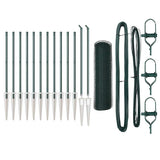 Vidaxl afrasteringspaal groen 25 x 0,6 m (13 mm gaas) staal en pvc