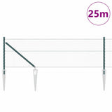Vidaxl afrasteringspaal groen 25 x 0,6 m (13 mm gaas) staal en pvc