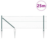 Vidaxl afrasteringspaal groen 25 x 0,6 m (36 mm gaas) staal en pvc