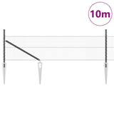 Vidaxl afrasteringspaal grijs 10 x 0,4 m (13 mm gaas) staal en pvc
