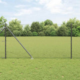 Vidaxl afrasteringspaal grijs 10 x 1,2 m (13 mm gaas) staal en pvc