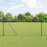 Vidaxl afrasteringspaal grijs 10 x 1,6 m (25 mm gaas) staal en pvc