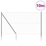 Vidaxl afrasteringspaal grijs 10 x 1,6 m (25 mm gaas) staal en pvc