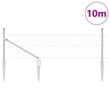 Vidaxl afrasteringspaal zilver 10 x 0,4 m (36 mm gaas) staal