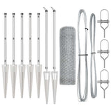 Vidaxl afrasteringspaal zilver 10 x 1 m (13 mm gaas) staal