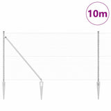 Vidaxl afrasteringspaal zilver 10 x 1 m (36 mm gaas) staal