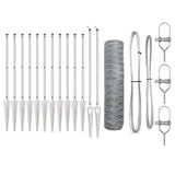Vidaxl afrasteringspaal zilver 10 x 1 m (50 mm gaas) staal