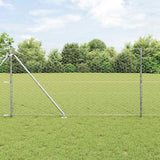 Vidaxl afrasteringspaal zilver 10 x 1,2 m (50 mm gaas) staal