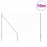 Vidaxl afrasteringspaal zilver 10 x 1,2 m (50 mm gaas) staal