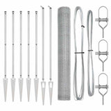 Vidaxl afrasteringspaal zilver 10 x 1,4 m (13 mm gaas) staal