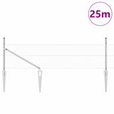 Vidaxl afrasteringspaal zilver 25 x 0,4 m (13 mm gaas) staal