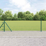Vidaxl afrasteringspaal groen 10 x 0,4 m (25 mm gaas) staal en pvc