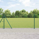 Vidaxl afrasteringspaal groen 10 x 0,8 m (50 mm gaas) staal en pvc
