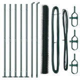 Vidaxl afrasteringspaal groen 10 x 1,4 m (50 mm gaas) staal en pvc