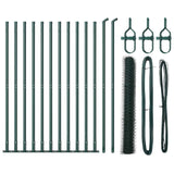 Vidaxl afrasteringspaal groen 25 x 0,8 m (50 mm gaas) staal en pvc