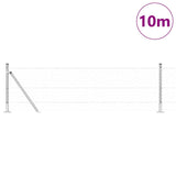 Vidaxl afrasteringspaal zilver 10 x 0,4 m (50 mm mesh) staal