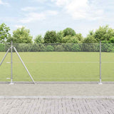 Vidaxl afrasteringspaal zilver 10 x 1 m (13 mm gaas) staal