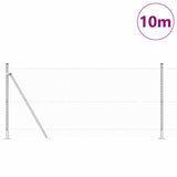 Vidaxl afrasteringspaal zilver 10 x 1 m (36 mm gaas) staal