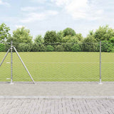 Vidaxl afrasteringspaal zilver 10 x 1 m (50 mm gaas) staal