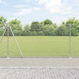 Vidaxl afrasteringspaal zilver 10 x 1,2 m (13 mm gaas) staal