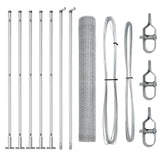 Vidaxl afrasteringspaal zilver 10 x 1,2 m (13 mm gaas) staal
